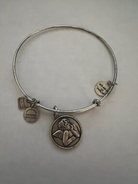 Alex and Ani Silver Angel Cherub Medal Bangle